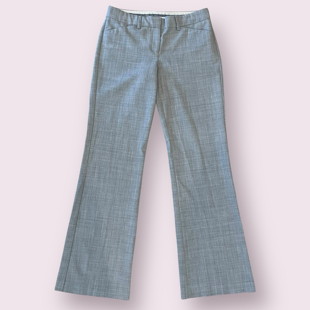 Express grey mid rise flare trousers